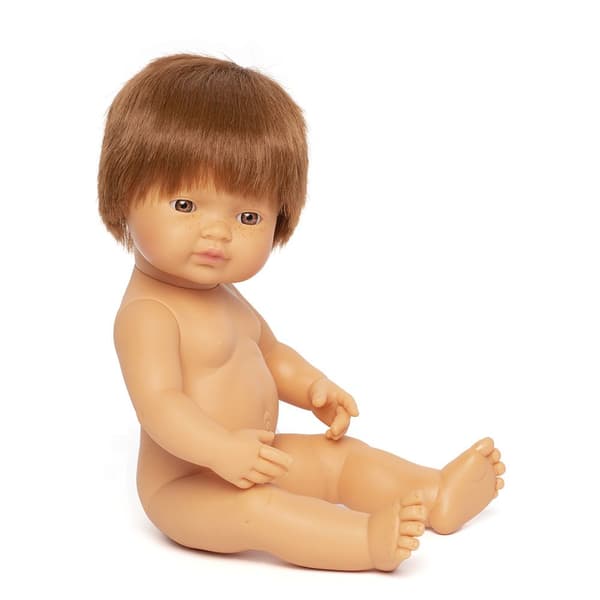 Miniland Kaukasian Punainen Punainen Vauvanukke 38 Cm Beige