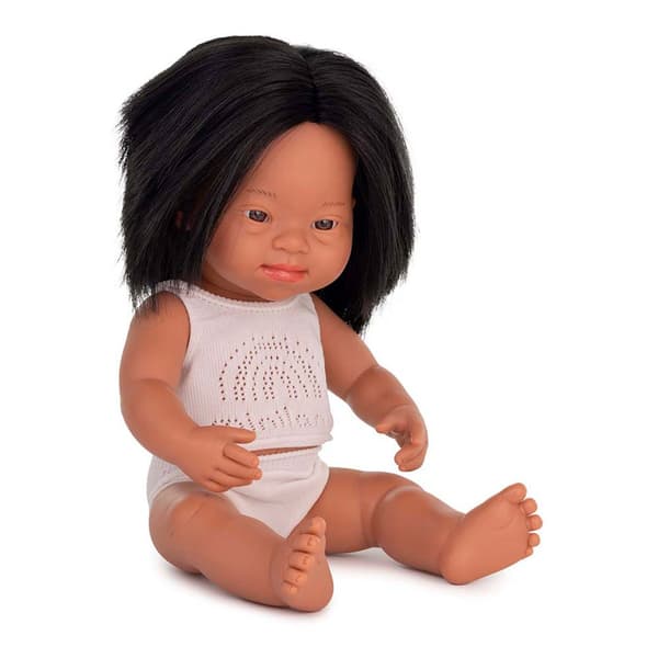 Miniland Latinalaisen Downin Syndrooma Vauvanukke 38 Cm Beige