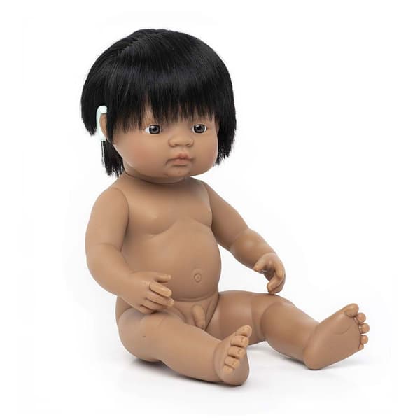 Miniland Latina Implantilla Vauvanukke 38 Cm Musta