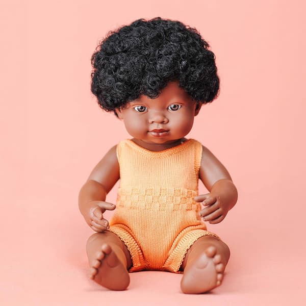Miniland African Girl 38 Cm Colourful Dukke Orange