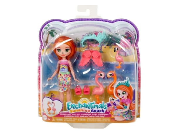 Mattel Enchantimals Dukke Flamingofamilien Florinda Flamingo + 3 dyr