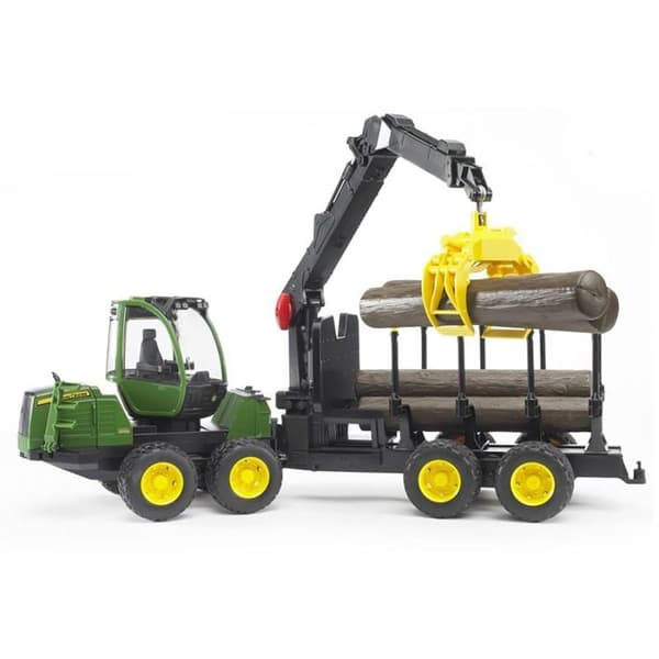 Ko Bruder Loader John Deere 1210e With Grab And 4 Tree Trunks 02133 Dukke