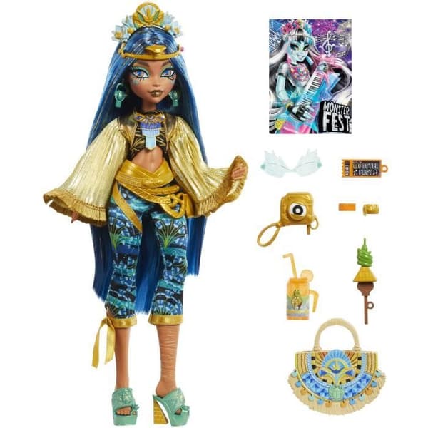 Monster High Cleo De Nile Doll med Monster Fest Outfit HXH81