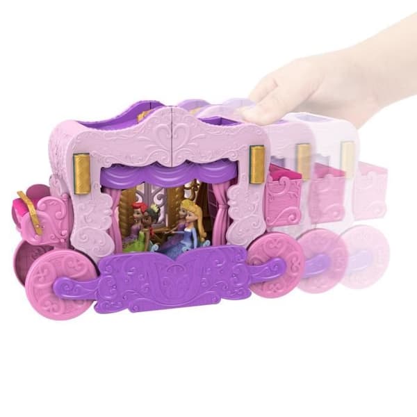 Vagn och slott - Mattel Disney Princesses Set med Aurora docka HWX17