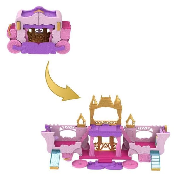 Vagn och slott - Mattel Disney Princesses Set med Aurora docka HWX17
