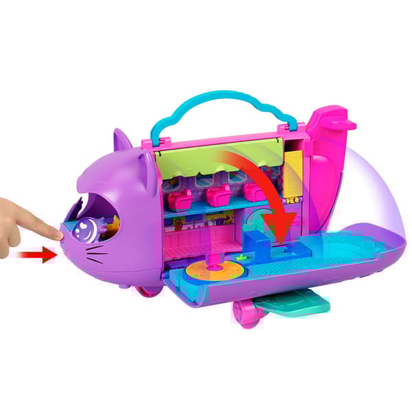Polly Pocket Kitty Plane Docka