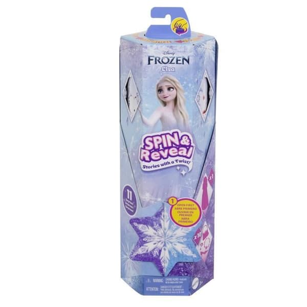 Spin &amp; Reveal Frozen Elsa Mattel Disney Surprise Doll HTG25