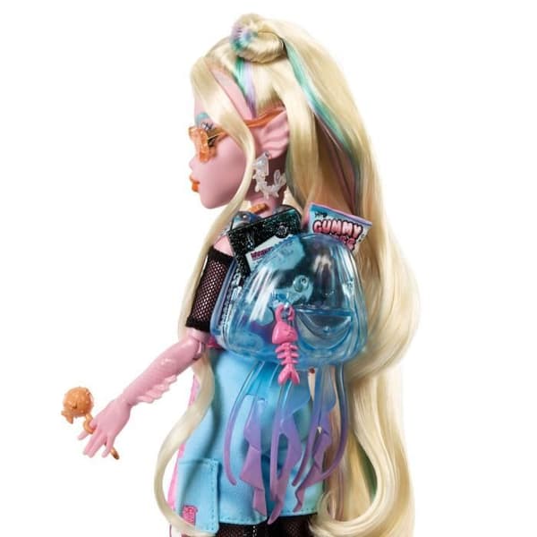 Monster High-Lagoona blå docka-docka med djur och tillbehör HXH75