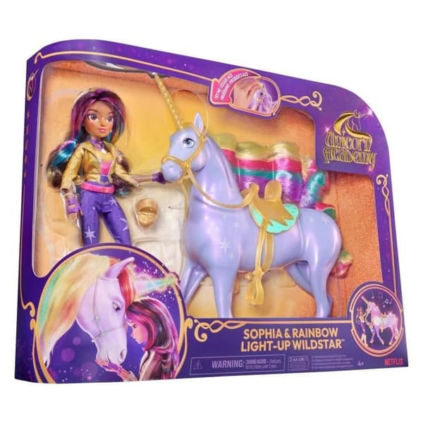 SPIN MASTER UNIHORN MED FUNKTIONER 28 CM WILDSTAR + DOLL 24 CM Unicorn Academy