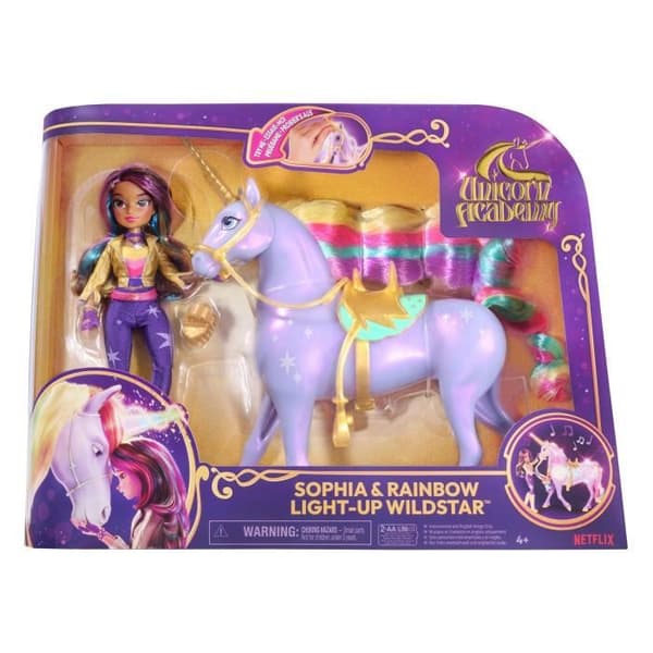 SPIN MASTER UNIHORN MED FUNKTIONER 28 CM WILDSTAR + DOLL 24 CM Unicorn Academy
