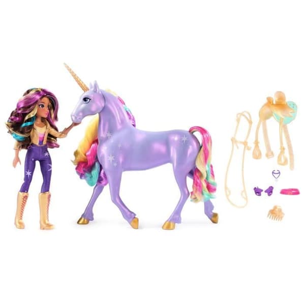 SPIN MASTER UNIHORN MED FUNKTIONER 28 CM WILDSTAR + DOLL 24 CM Unicorn Academy