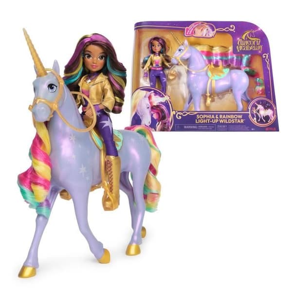 SPIN MASTER UNIHORN MED FUNKTIONER 28 CM WILDSTAR + DOLL 24 CM Unicorn Academy