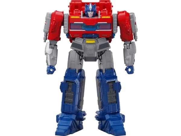 Transformers Power Flip Optimus Prime, 6 år, Gir fra seg lyd, Plast, Blå, Rød, Sølv