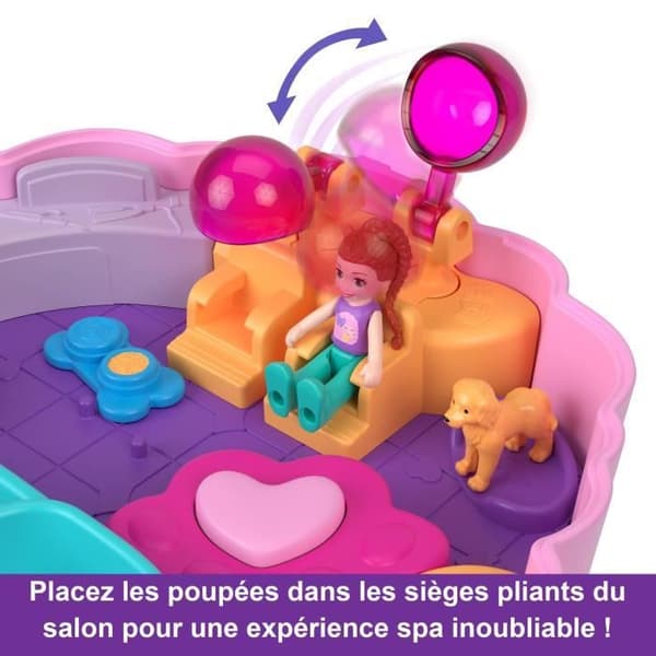 Polly Pocket-Poodle Grooming Set 2 figurer och 12 tillbehör HKV35