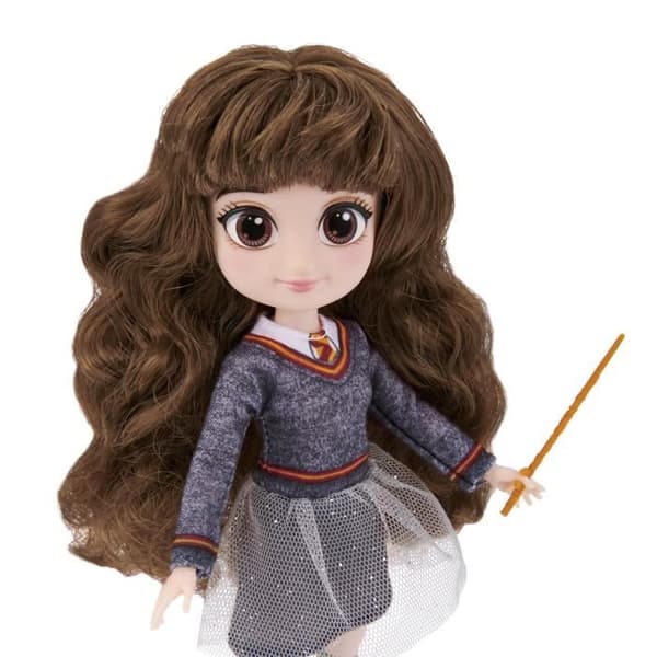 Harry Potter - Hermione docka 20cm - Hogwarts uniform + trollstav - Trollkarlsvärld