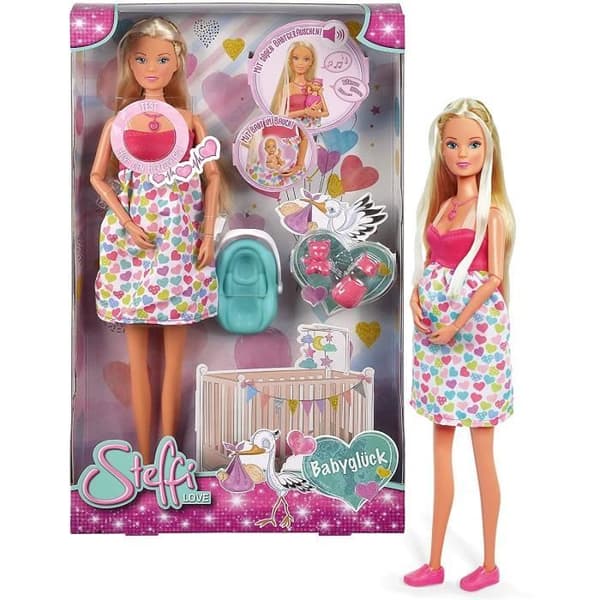 Steffi Love Babyglück gravid docka med tillbehör - Simba Toys