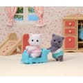 Miniatyrbild 5 av 8: Sylvanian Families Figurer - Persiska katttvillingar med vagn - Ledad - Flerfärgad