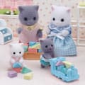 Miniatyrbild 6 av 8: Sylvanian Families Figurer - Persiska katttvillingar med vagn - Ledad - Flerfärgad
