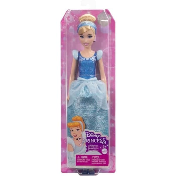 Askungen Doll 29 cm, Mattel Disney Princess Doll dressing och tillbehör HLW06