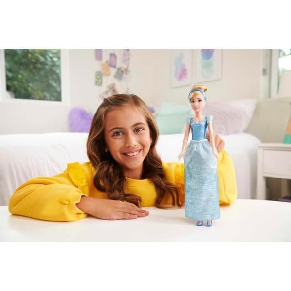 Askungen Doll 29 cm, Mattel Disney Princess Doll dressing och tillbehör HLW06