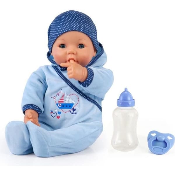 Hello Baby Boy Doll med funktion - BAYER DESIGN - 46 cm - Blå - Från 10 månader