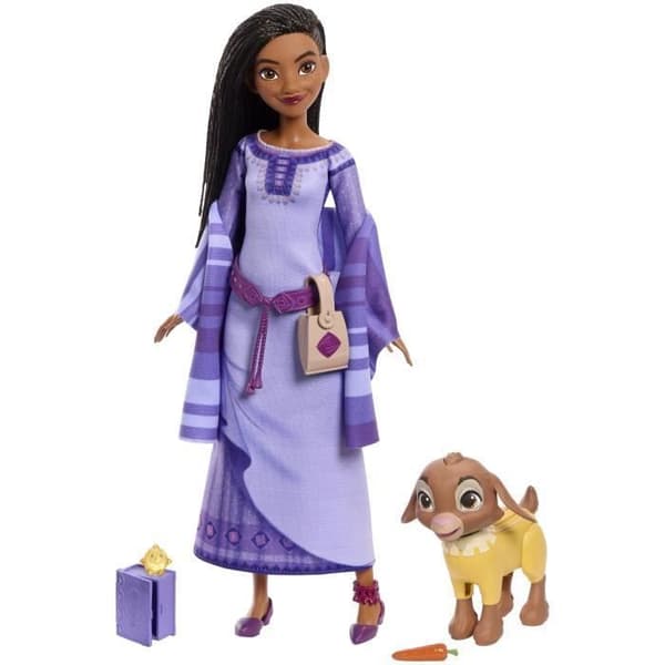 Disney-Wish-Asha äventyrslåda från Kingdom of Rosas-Doll, djur HPX25