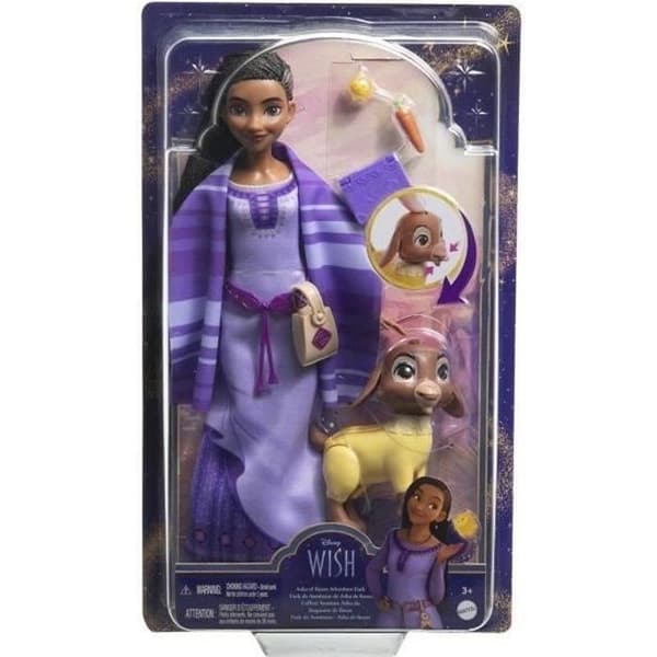 Disney-Wish-Asha äventyrslåda från Kingdom of Rosas-Doll, djur HPX25