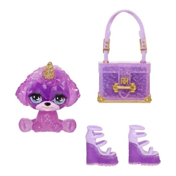 Rainbow High Fashion Doll with Slime Kit och Pet - Lila (lila) - 28cm Glitter Doll with Slime Kit
