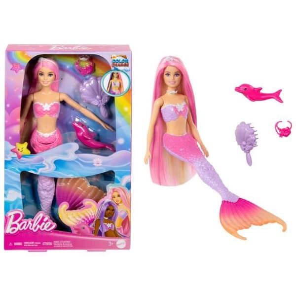 Barbie - "Malibu" sjöjungfru - färgskiftande docka