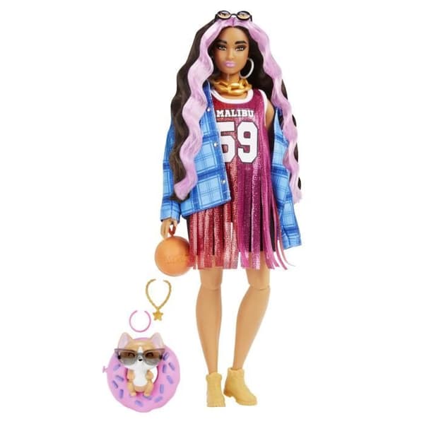 Barbie - Extra Dress Basketball - Docka - 3 år och +
