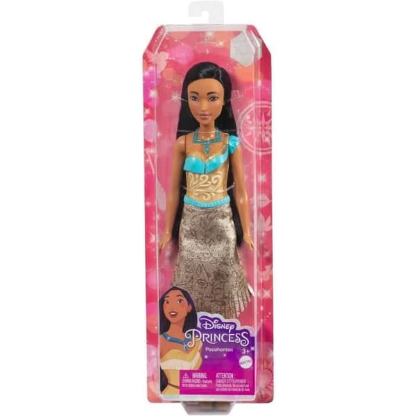 Pocahontas Doll 29 cm, Mattel Disney Princess Doll Dressing och tillbehör HLW07