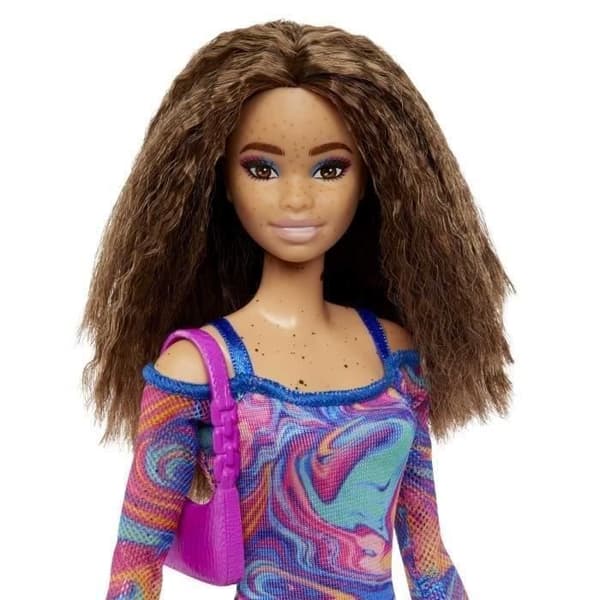 Barbie - Barbie Fashionistas 206 med krulligt hår - Modedocka - 3 år och uppåt - BARBIE - HJT03 - BARBIE MODEDOCKA