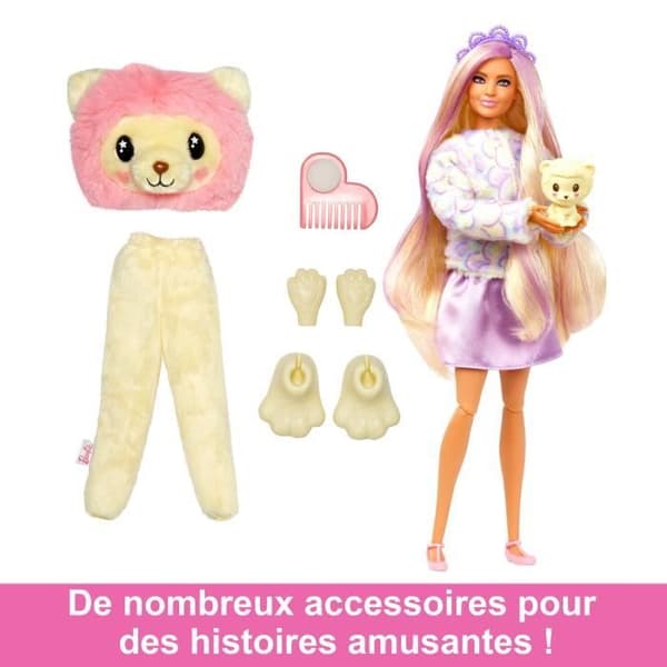 Barbie® Barbie Doll Cutie Reveal Lion Comfort T-shirt - Modedocka - från 3 år och uppåt