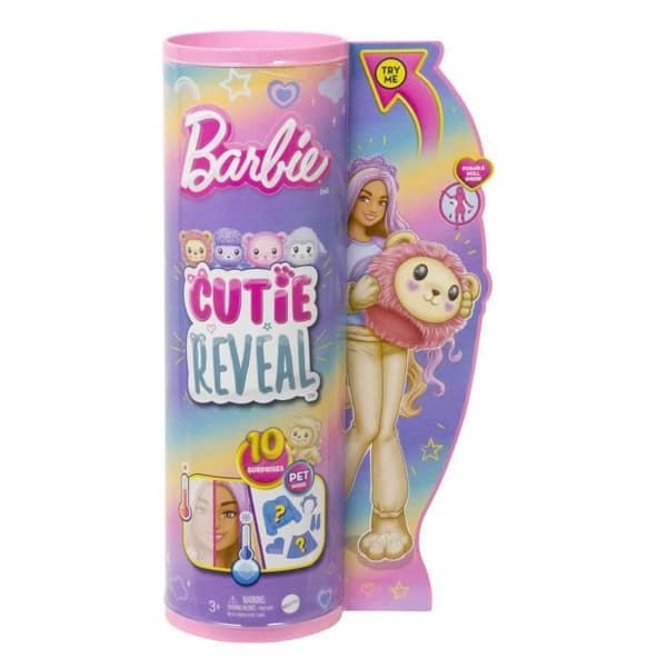 Barbie® Barbie Doll Cutie Reveal Lion Comfort T-shirt - Modedocka - från 3 år och uppåt