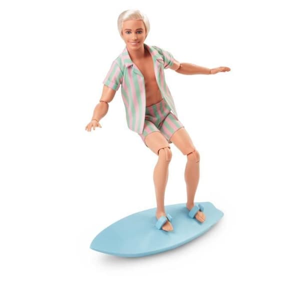 Barbie The Movie Ken® Doll med Collectible Randig Beach Set HPJ97