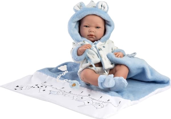 Llorens Babydocka Nico med blå filt 40cm