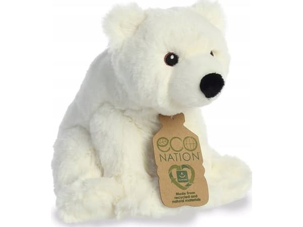 ECO NATION AURORA Eco Nation Plush Polar Bear, 24 cm