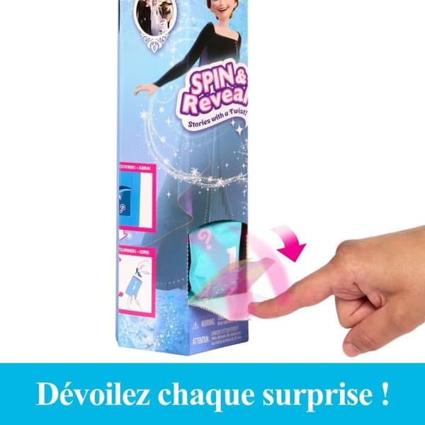 Spin &amp; Reveal Frozen-Anna- Mattel Disney Surprise Doll HXD27