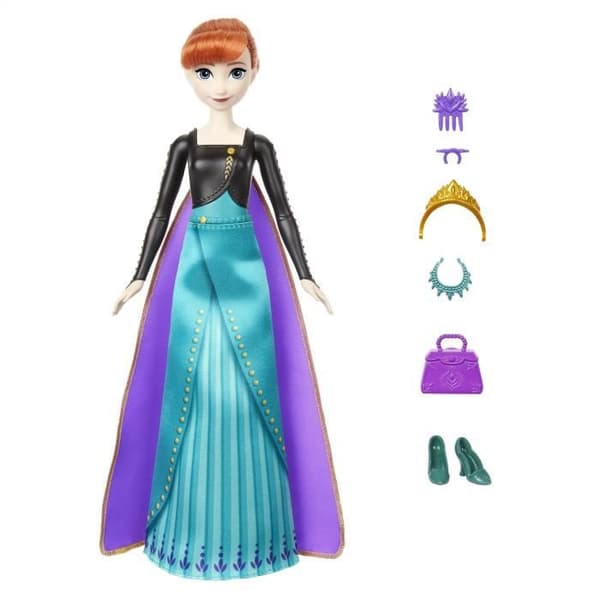 Spin & Reveal Frozen-Anna- Mattel Disney Surprise Doll HXD27
