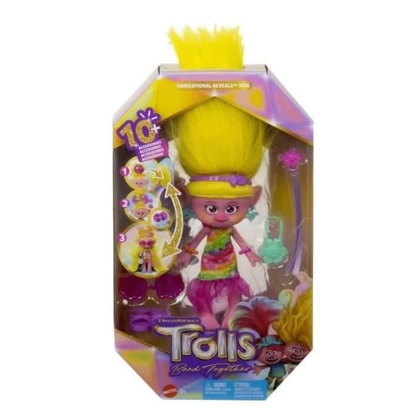 VIVA ÖVERRASKAR 2 I 1 - MATTEL - HNF17 - TROLLS SKYDDDOCK