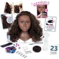 Miniatyrbillede 1 af 5: Smoby - Afro hårstylinghuvud - Lätt att styla - 23 realistiska accessoarer - Värmekänsliga läppar - Förvaringslucka