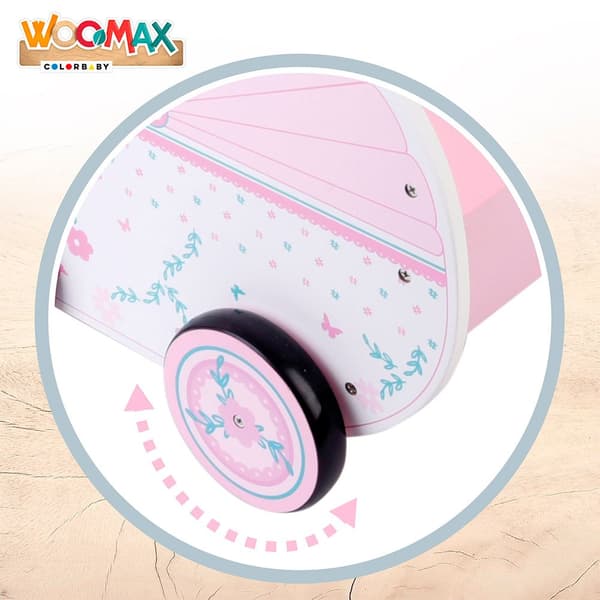 Woomax Trä Dockvagn Rosa 3 Years