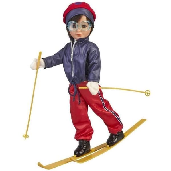 Docka - Nancy - Lucas Skieur - 1978 nyutgivning - Röda byxor - Stickad mössa
