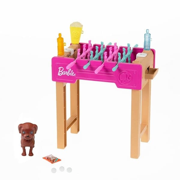 Barbie Minilekset med fotbollsbord och husdjur (GRG77)