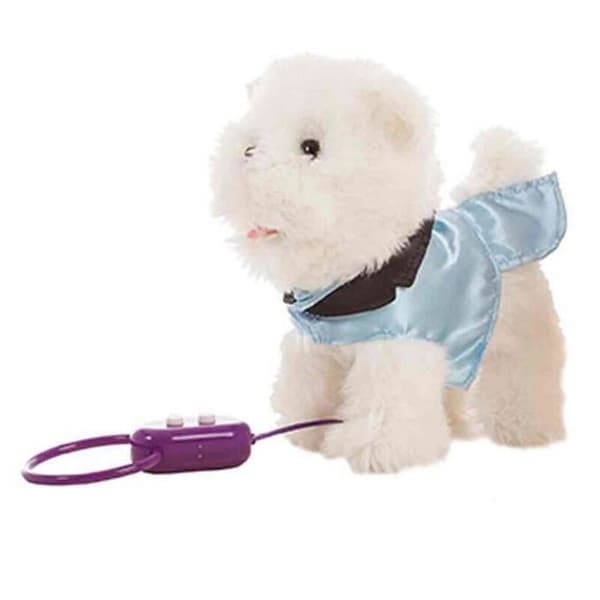 Bamse med Bevegelighet Dog Hvit 22 cm (22 cm)