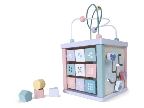 Ecotoys puinen opetuslelu laskentapäiväkirja lisävarusteineen