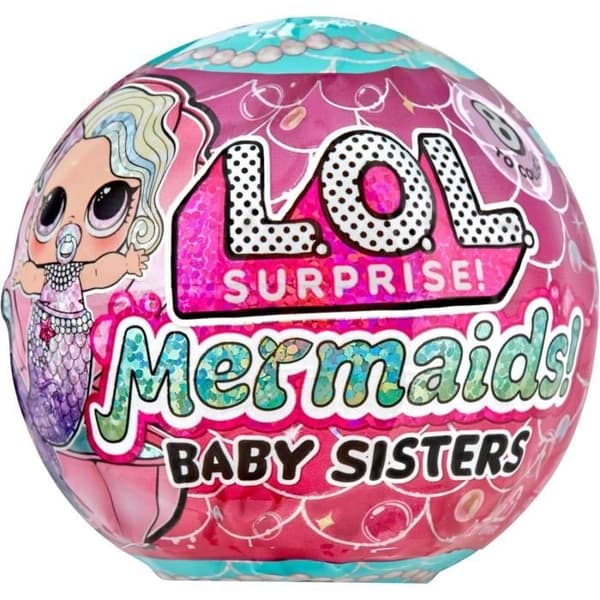 LOL Surprise - Baby Mermaids - Sjöjungfrusvans ändrar färg - 8 tecken att samla - Slumpmässigt