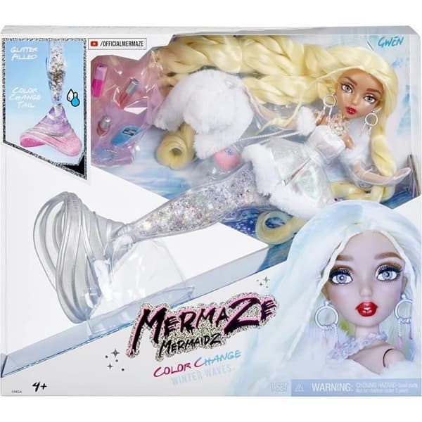 Mermaze Mermaidz Harmonic Mermaid Fashion Doll 34cm - Byter färg i vatten - Vintervågor