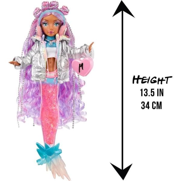 Mermaze Mermaidz Harmonic Mermaid Fashion Doll 34cm - Byter färg i vatten - Vintervågor