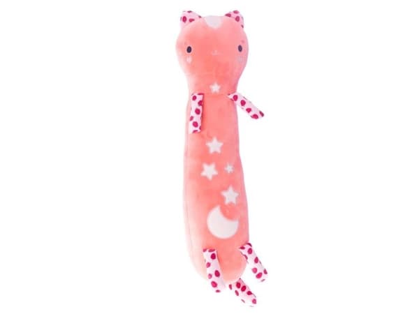 Momomi kattemaskot glødende i mørket, mørk rosa, 60 cm